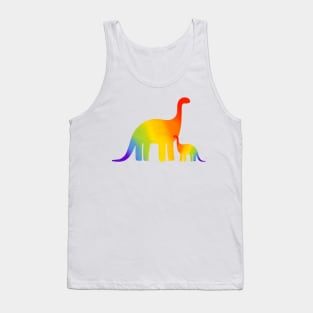 Rainbow dinosaur Tank Top